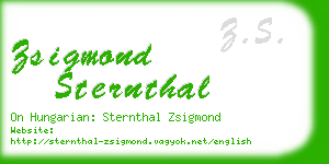 zsigmond sternthal business card